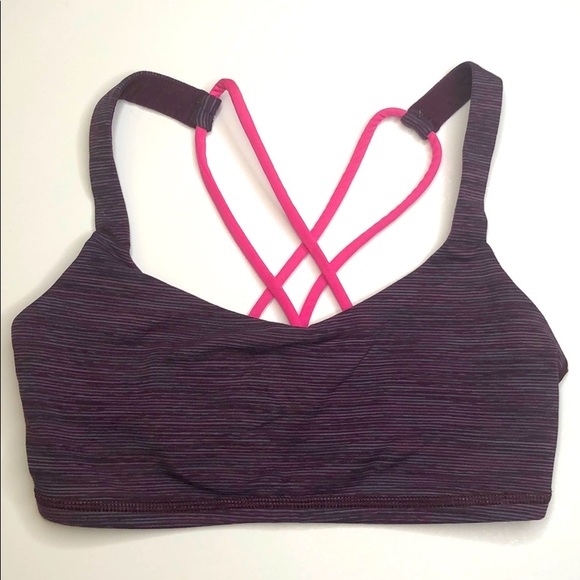 lululemon athletica Tops - Lululemon Free to Be Bra Pink Wee Space Purple 2
